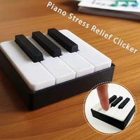 Vashine Mainan Fidget Piano Kotoran 3D Print, Mini Keyboard Mekanik Clicker, Mainan Sensorik Penghilang Stres Kreatif, Dekorasi, Hadiah Lucu