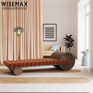 WISEMAX FURNITURE modern designer soggiorno divani tessuto velluto legno massello panca letto lounge chair <span class=keywords><strong>camera</strong></span> <span class=keywords><strong>da</strong></span> letto in legno divano panca - Product Image 1