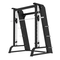 Máquina Smith Multifuncional Comercial de Acero para Gimnasio, Banco de Pesas y Soporte para Sentadillas