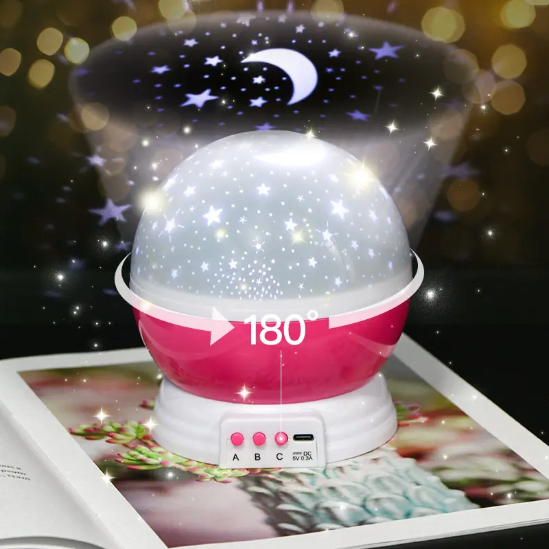 KSWING Sky Projector Star Moon Galaxy Night Light USB Power 5V Starry Star LED Projector Lamp for Children Kids