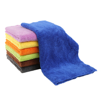 Serviette de nettoyage en microfibre corail ultra-douce et absorbante, sans bords, 40x40cm, 550GSM, pour le detailing automobile