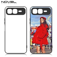 Novelsub Coques de téléphone portable 2D en TPU pour sublimation, étanches, antichoc, DIY, avec support, pour la série Infinitix Smart 10, PC+Aluminium Noir