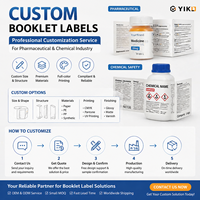 Etiquetas Personalizadas Multicapa Anti-Falsificación Impermeables para Folletos Farmacéuticos, para Viales de 10 ml, Papel PET de Grado Médico Extendido