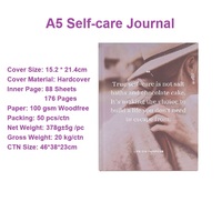 Carnet à couverture rigide A5 en stock d'usine, estampage à chaud doré, impression CMJN, mon journal quotidien de soins personnels - un cadeau promotionnel, papier de qualité