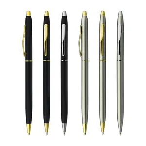 2022 sıcak satış otel ince tükenmez kalem yazma özel kalem logosu promosyon için hediye kalem