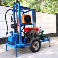 Foreuse hydraulique DTH rapide pour puits d'eau, type chenillé diesel, profondeur 200m-260m, pour forage de sondages