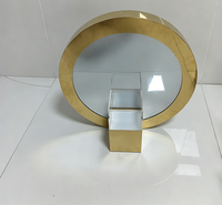 Présentoir à bouteilles LED Infinity Mirror doré, glorificateur de champagne personnalisé avec logo pour service VIP en boîte de nuit