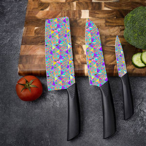 Ensemble de couteaux de cuisine en céramique populaire de 7 pièces, couteaux de chef tranchants, manches en plastique, durables, écologiques, livraison rapide - Product Image 1