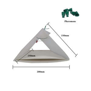 Piège en plastique Delta avec septum en caoutchouc et kit de leurres phéromonaux pour la moustiquière de thé - Product Image 6