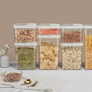 Contenants Alimentaires Hermétiques en Plastique Sans BPA, Empilables, Multi-Tailles, Transparents, Écologiques, Qualité Alimentaire, pour Céréales et Garde-Manger - Product Image 4