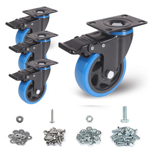 OEM Factory <span class=keywords><strong>Amazon</strong></span> 2,5 ''3'' 4 ''5'' 6 ''Ruedas <span class=keywords><strong>de</strong></span> ruedas industriales <span class=keywords><strong>de</strong></span> PVC azul para gabinete <span class=keywords><strong>de</strong></span> herramientas <span class=keywords><strong>de</strong></span> servicio y ruedas <span class=keywords><strong>de</strong></span> gabinete rodante - Product Image 4