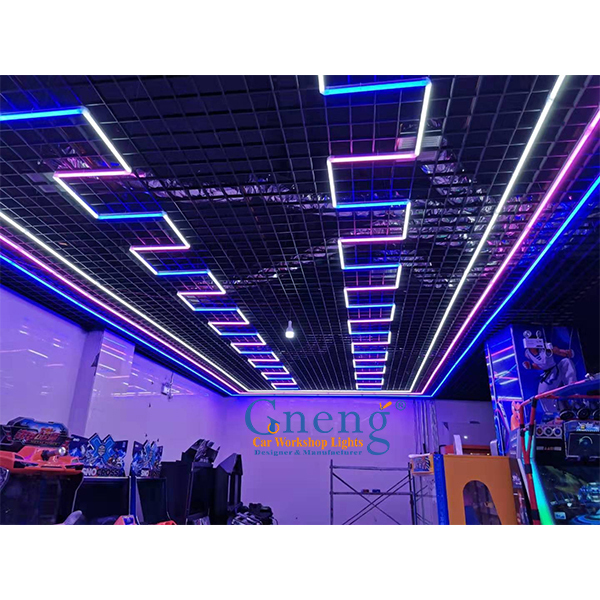Индивидуальный Светодиодный шестигранный светильник, современные потолочные светильники, освещение для автомобильной мастерской