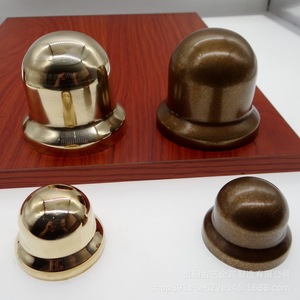 Clous de porte en laiton, style art et art ancien, à tête ronde, double couche, pour décoration de porte en bois, installation par vis - Product Image 1