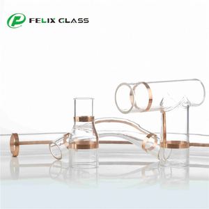 Tubo de Vidrio Borosilicato 3.3 Transparente Hecho a Mano OEM con Papel de Lámina Dorada, Forma de Cilindro Personalizada para Uso en Tuberías Industriales en Interiores - Product Image 2