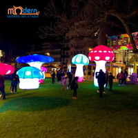 Ballon champignon gonflable à LED géant Décoration Grand champignon interactif lumineux