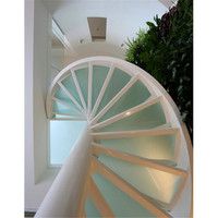 Intérieur prix d'escalier en spirale en acier au carbone balustrade en verre de courrier