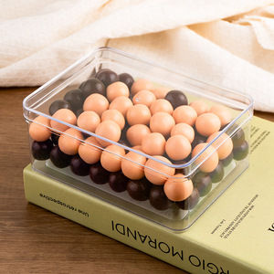Boîte rectangulaire multifonction en plastique transparent avec couvercle, conteneur alimentaire pour biscuits, pâtisseries, emballage cadeau, présentoir - Product Image 3