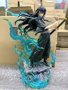 Figura de Acción de Anime Demon Slayer de 32 cm, <span class=keywords><strong>Kimetsu</strong></span> GK Mist Hashira Muichiro Tokito, Nueva de 2026, para Decoración de Escritorio, Regalos - Product Image 1