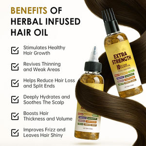 10'u <span class=keywords><strong>1</strong></span> Arada Saç Güçlendirici Büyüme Yağı - Kuru ve Hasarlı Saçlar ve Saç Dökülmesi İçin Kadınlar ve Erkekler İçin Bakım Yağı - Product Image 2