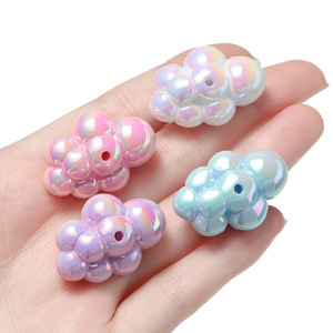 Acrylic Cloud <b>Beads</b> Irregular Shape Perforated Loose <b>Beads</b> For Jewelry Making DIY Accessories Spring 2024 Yiwu Origin - Product Image 2
