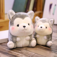 Vente populaire huit conceptions husky en peluche chat éléphant vache souris morse hibou en peluche singe jouet en peluche pour enfants cadeaux