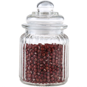 Glass Airtight <b>Jars</b> For Food Storage Small Size With Plastic Lid Cylinder Shape Solid Color - Product Image 5