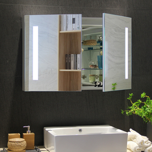 표면 벽 마운트 욕실 스토리지 <span class=keywords><strong>LED</strong></span> 조명 미러 캐비닛 - Product Image 5