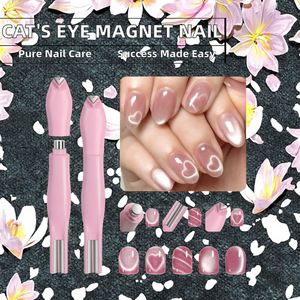 Aimant pour ongles œil de chat en plastique solide, détachable, multifonctionnel, en forme de cœur, bâton magnétique durable pour la conception d'art d'ongles en gel - Product Image 2