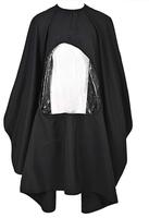 Robe imperméable de 3 couleurs, coupe de cheveux, peut jouer au téléphone portable, tissu de coiffure, tablier de barbier Transparent
