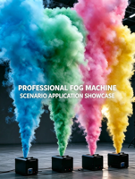 Machine à fumée verticale électrique 3500W 15m à haute vitesse avec jet de fumée colorée, contrôle DMX et réservoir de 3L pour fête de révélation du sexe