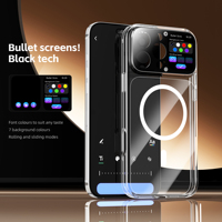 Coque de téléphone intelligente multifonction pour iPhone 16 Pro Max, antichoc, écran tactile LED, avec aimant