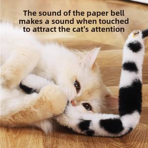 <span class=keywords><strong>Garfield</strong></span> tarzı kedi Teaser değnek ısırmaya dayanıklı etkileşimli plastik oyuncak sıkıntı için-kabartma uzun kuyruk kedi çubuk - Product Image 3