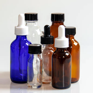 <span class=keywords><strong>Botella</strong></span> de Vidrio Ámbar Transparente con Gotero para Aceites Esenciales y Cuidado de la Piel, Vacía, de 1oz, 2oz, 30ml, 60ml, 250ml, 500ml, 750ml, Estilo Boston - Product Image 2