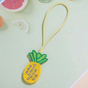 Handgemaakte zaadkraal handtasbedel aardbei watermeloen ananas citroen wijnglas patroon kralen hanger vakantie accessoire - Product Image 2
