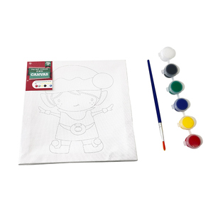 Precio barato DIY pintura para colorear pintura niños regalo lienzo pintura Kit niños pintura educativa Kit con 6 pinturas y pincel - Product Image 3