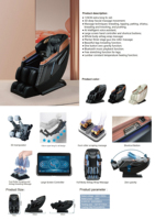Kursi Pijat Shiatsu Elektrik Multifungsi Deluxe untuk Seluruh Tubuh, Zero Gravity, Mewah, Ukuran Besar untuk Orang Tinggi, Pintar dan Portabel