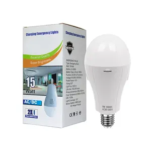 חכם Led הנורה אורות מקורה שתי סוללות 15W 18W נטענת Led חירום אור הנורה עבור Foco Inteligente חיצוני מסיבות