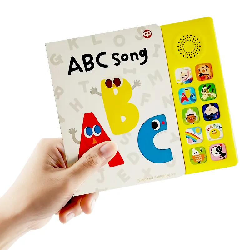 Livro de colorir infantil com desenhos personalizados para bebês, impressão no exterior, livros sonoros infantis