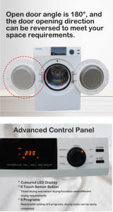 Séchoirs à linge compacts à chargement frontal <span class=keywords><strong>Prix</strong></span> du linge domestique empilable - Product Image 5