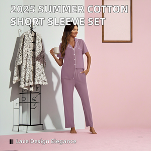 Nouveauté Été 2026 : Ensemble Décontracté Femme en Coton Pur – T-shirt Sans Manches à Motif Géométrique et Short au-dessus du Genou avec Pompons - Product Image 2