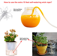 Pot Bunga Anggrek Self Watering Plastik PP Gaya Pedesaan untuk Dalam & Luar Ruangan, Pot Vertikal untuk Dinding & Jendela