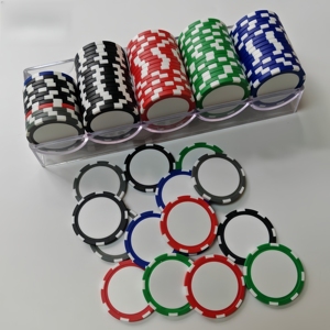 Fichas de Póker de Plástico ABS en Blanco con Inserto Metálico, Marcador de Pelota de Golf, Impresión UV Personalizada, Gráficos a Todo Color - Product Image 2