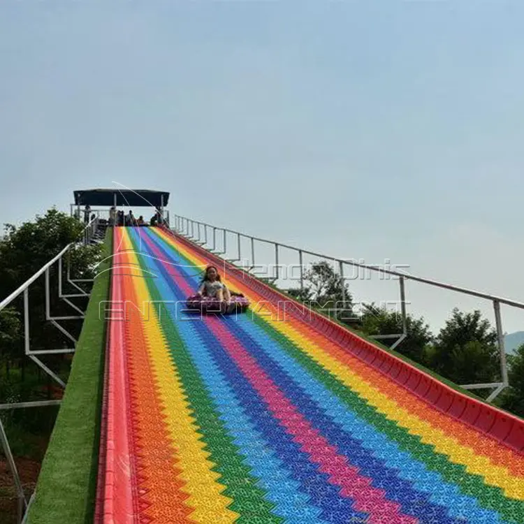 Pabrik Cina Slide Warna-warni Luar Ruangan Anak-anak Dewasa Travel Rainbow Slide Harga Pabrik Slide Pelangi untuk Dijual