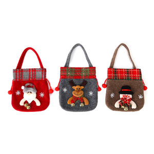 New cross-border Christmas gift bag/tote bag with <b>bells</b>, apple bag, Christmas children's gift bag - Product Image 5