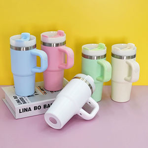 <b>Kids</b> Stainless Steel 14oz Travel Tumbler with Straw Handle Vacuum Insulated Drink Cup - Product Image 3