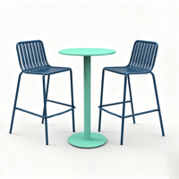 Chaises hautes en alliage d'aluminium avec revêtement anti-UV Hesheng, tabourets de comptoir pour restaurant en extérieur, conception personnalisée tout-en-un