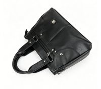 Schwarze Kunstleder-Handtasche für Damen, Designer PU-Leder Shopper mit Großer Kapazität, Mehreren Reißverschlusstaschen, Diebstahlsicher, Tragbar für Büro und Arbeit