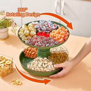 Bandeja de armazenamento de alimentos redonda com plataforma giratória de 360 graus, mais novo utilitário multifuncional de fábrica na China por atacado