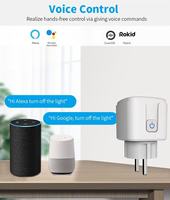 Prise intelligente Tuya 16A 20A, adaptateur UE, automatisation domestique, équipement électrique, plastique, compatible WiFi, Google