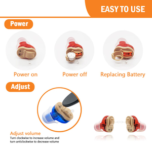 Mini-aides auditives numériques rechargeables invisibles de <span class=keywords><strong>classe</strong></span> II CIC pour personnes âgées ayant une perte auditive légère à modérée, <span class=keywords><strong>2</strong></span> canaux, réduction du bruit - Product Image 5